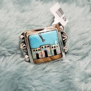 Santa Fe Style Men's Turquoise RingNWT